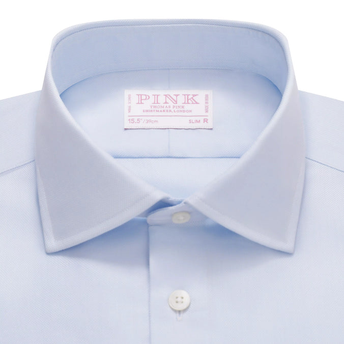 Pale Blue Slim Fit Double Cuff Royal Oxford Formal Shirt