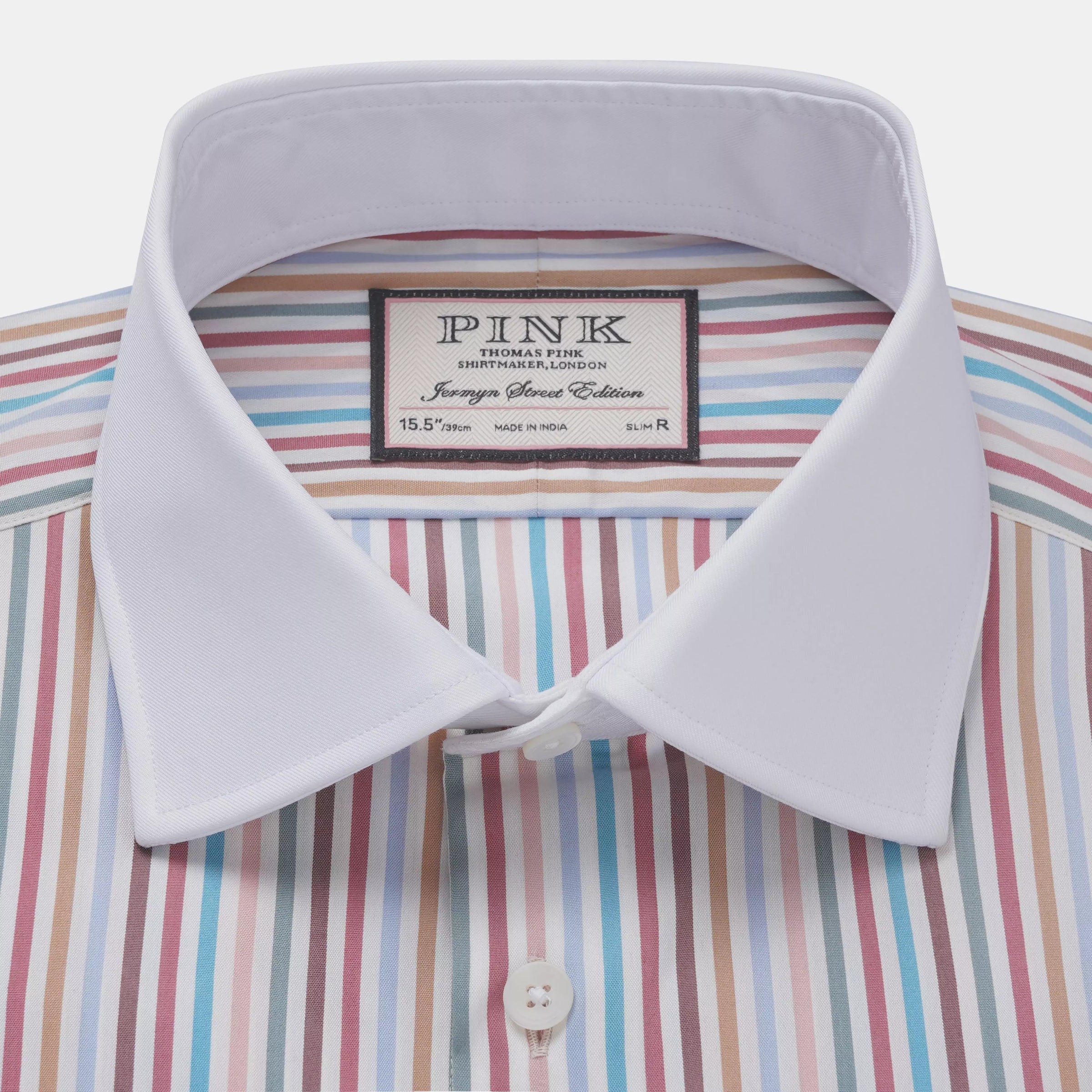 Multicolour Slim Fit Multi Bengal Stripe Formal Shirt