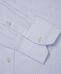 Pale & Blue Tailored Fit Formal Dobby Broken Stripe Shirt